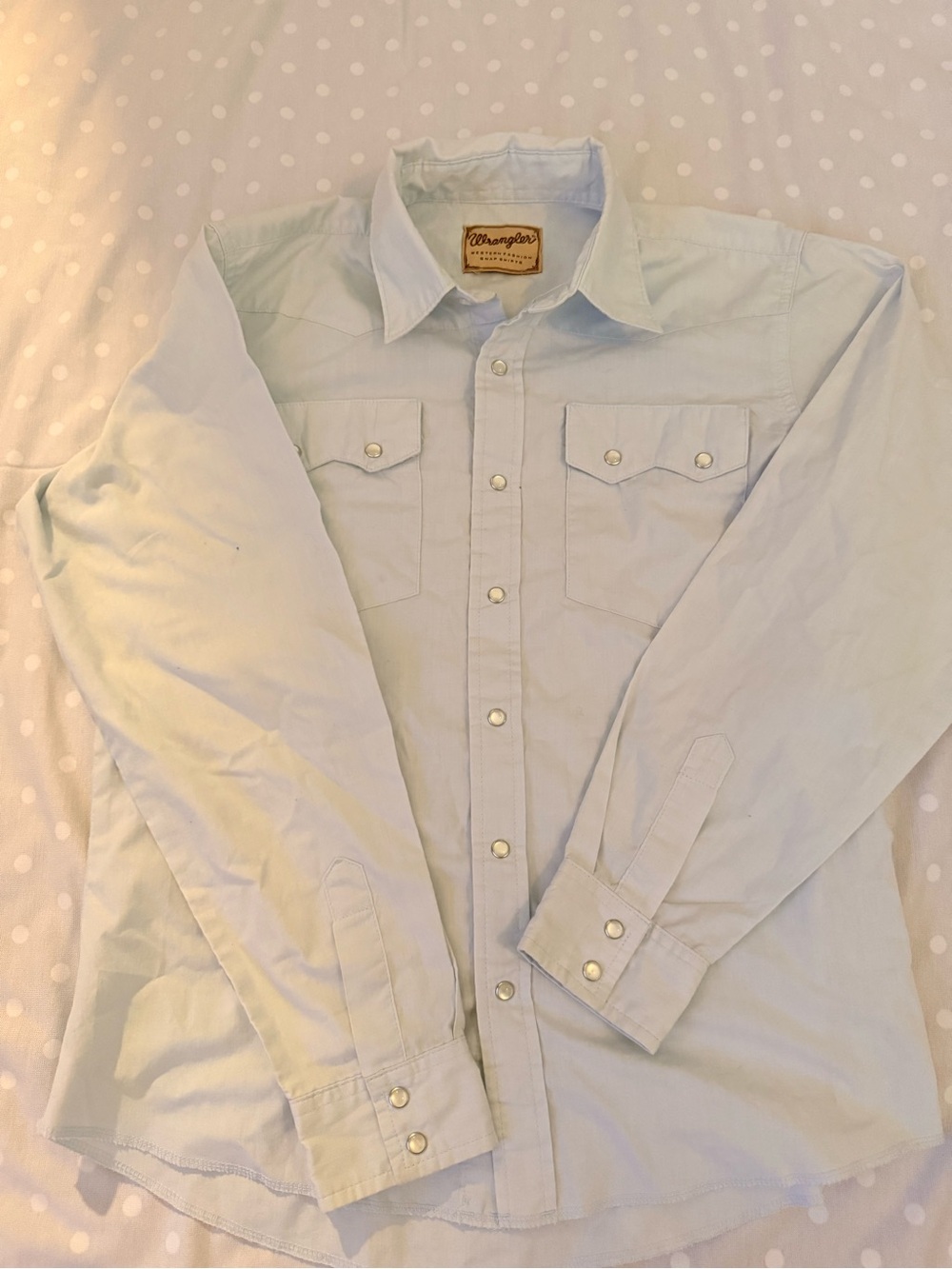 Wrangler Light Blue Western Snap-Front Men's Shirt